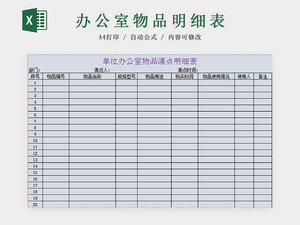 優(yōu)化家具銷售業(yè)務(wù)的庫存物品管理臺賬清單Excel表格模板